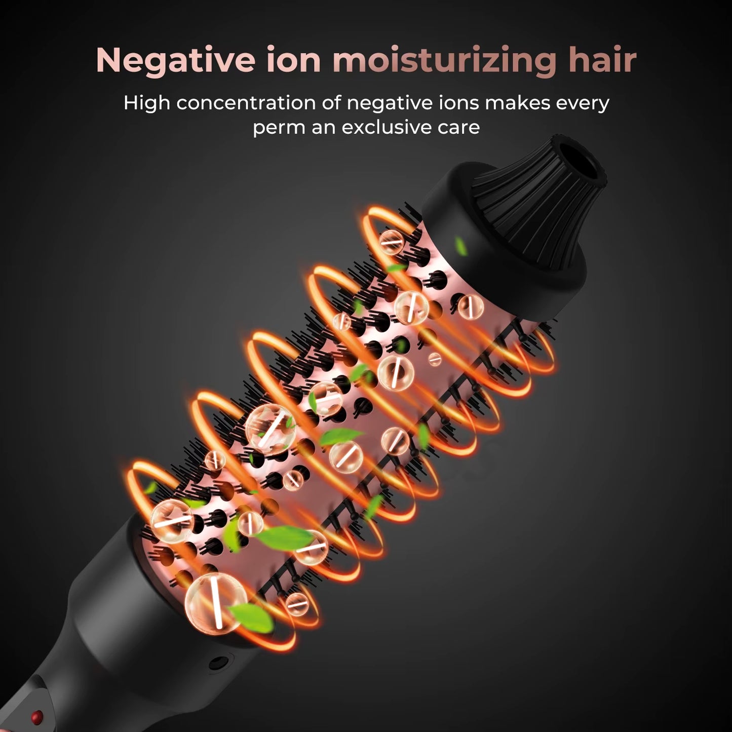 Cepillo Térmico Rizador 2 en 1 Doble PTC – Rizador de Pelo 32mm