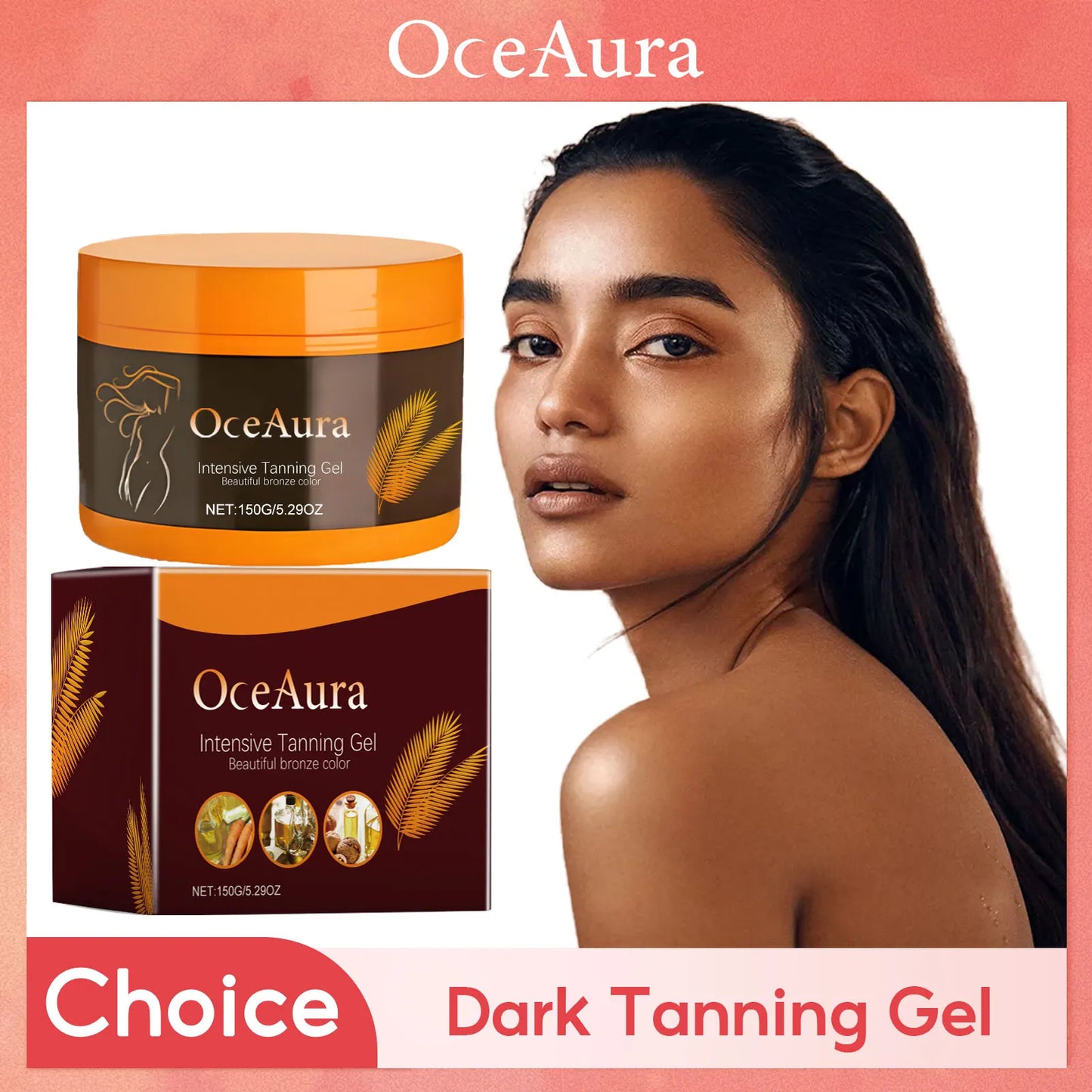 Gel Acelerador Bronceador Corporal Natural OceAura - 150g