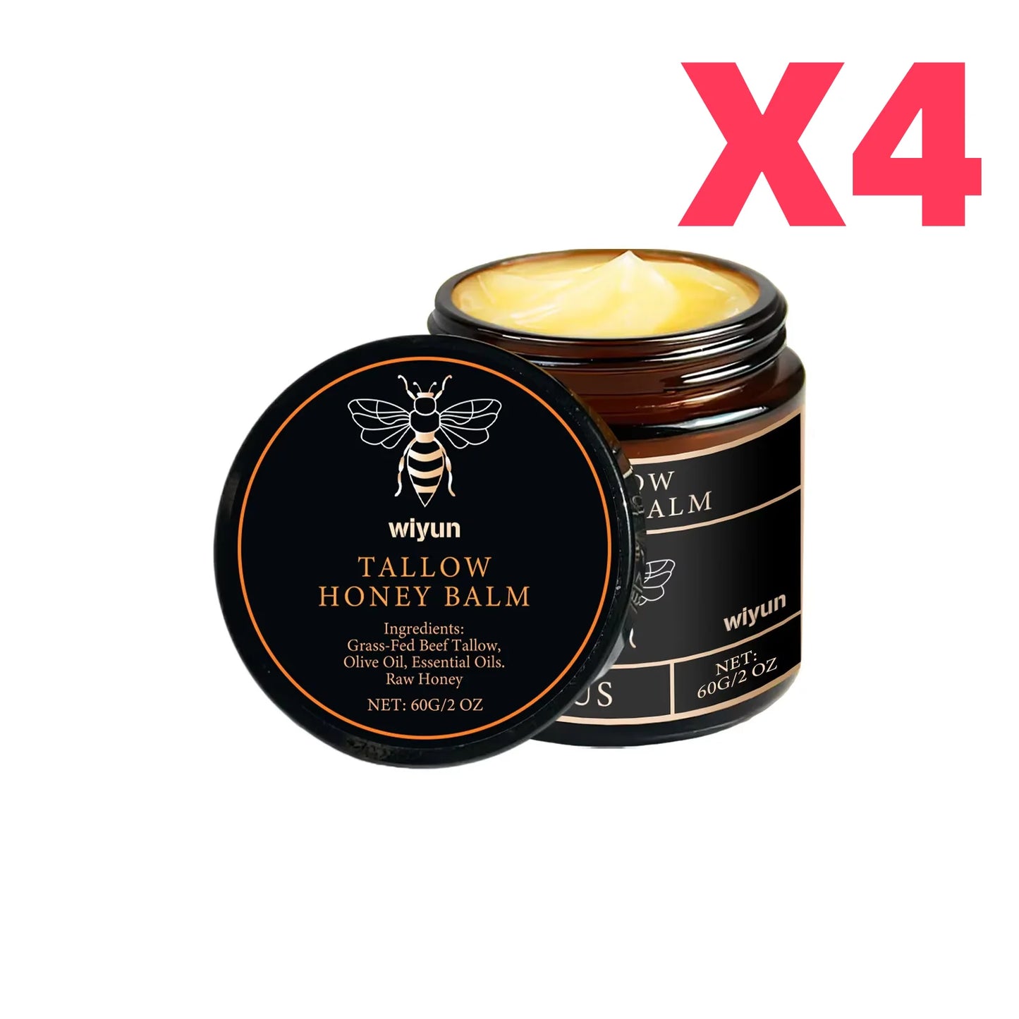 Crema de Sebo de Res con Miel Anti-Manchas, Iluminadora, Reafirmante y Reparadora para Cuerpo Wiyun - 60g