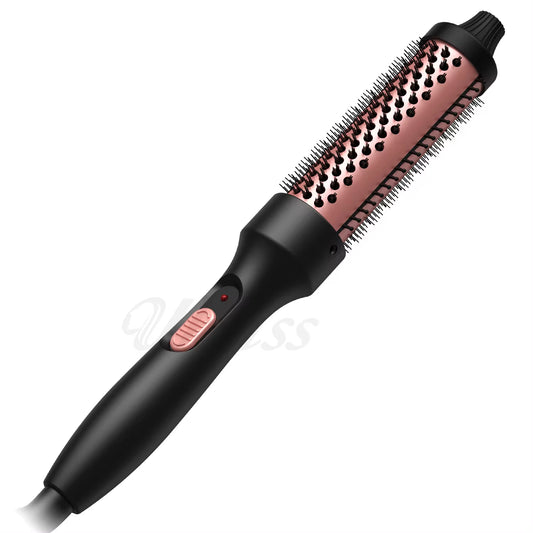 Cepillo Térmico Rizador 2 en 1 Doble PTC – Rizador de Pelo 32mm