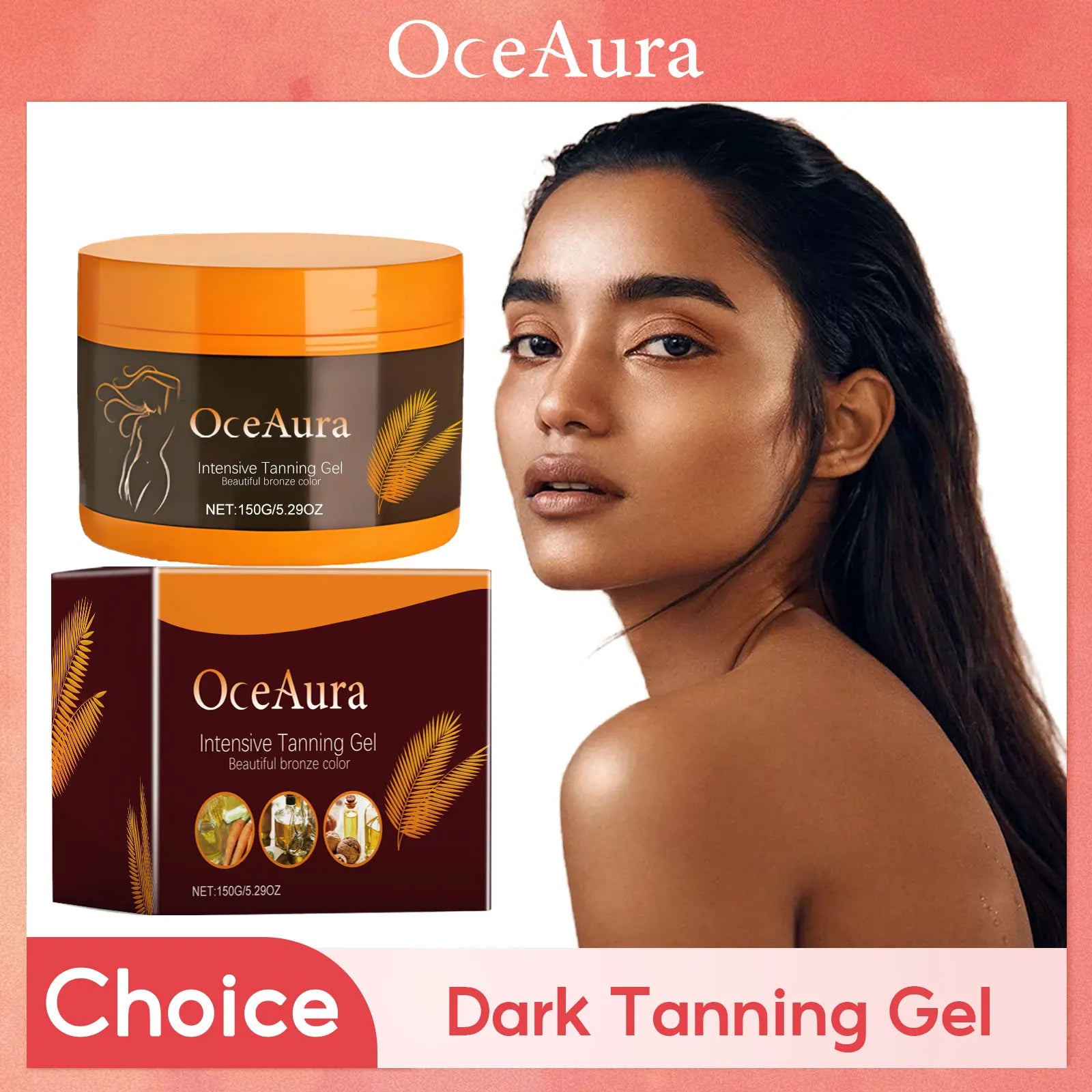 Gel Acelerador Bronceador Corporal Natural OceAura - 150g